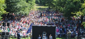 Crowd from behind the stage