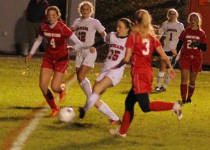 Maia Etsy (15) shoots and scores assisted by Schuyler Snay (1)