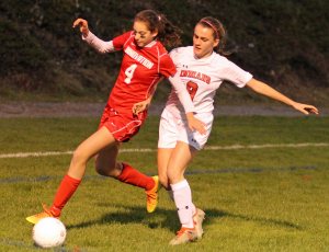 Sarah Milne (4) and Michaela Halloran (9)