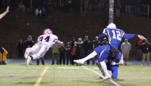 Newtown extra point blocked but NOT by diving Jack Roberge