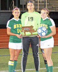 North Reading team captains - Marissa Zarella, Kat Hassapis, and Kristina Copelas