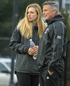 Weston coaches Rachel Wood and John Power