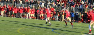 Jason Maitre (6) ends Xaverian's last drive with an interception