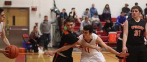 Cam Leary (11) looks for an inbounds pass