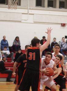 Will Parady (15 points) in plenty of Ipswich traffic