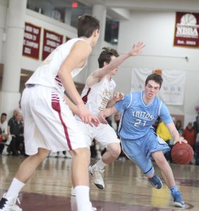 Jack McCarthy (22 points) scored eight inside baskets