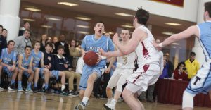 Dylan Shute takes the last shot of the game.